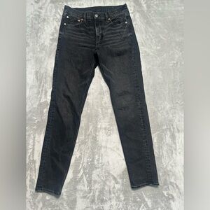 American Eagle 90s Skinny Jeans Women’s 4 Long Black Distressed